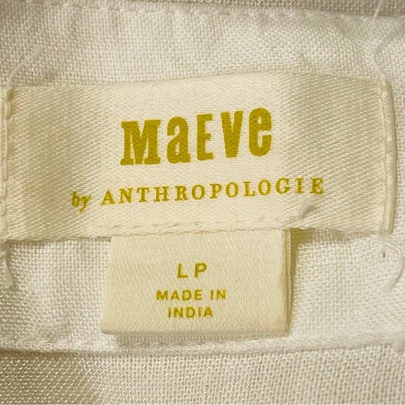 MAEVE by ANTHROPOLOGIE Irene Linen Button Front Belted Maxi Shirt Dress in Blue - Picture 9 of 11